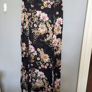 NWT Anthropologie floral silk skirt